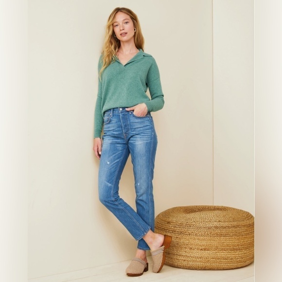 NOEND Denim Eve Slim Straight Jeans Medium Indigo Wash - Picture 3 of 11